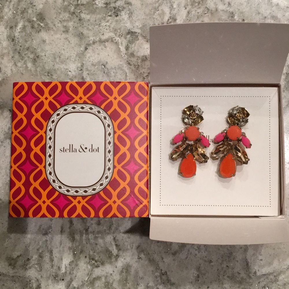 Stella & Dot Pop Geo Chandelier Earrings